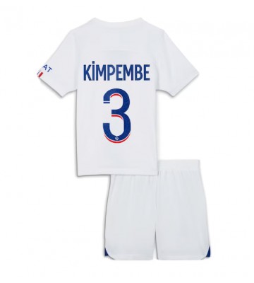 Maillot de foot Paris Saint-Germain Presnel Kimpembe #3 Extérieur enfant 2023-24 Manches Courte (+ pantalon court)